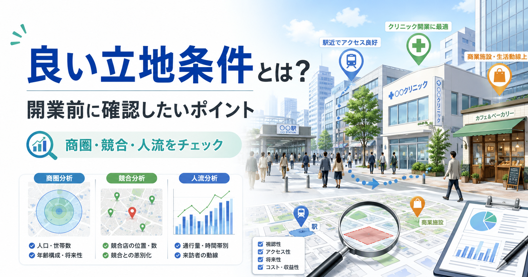 良い立地条件とは？開業時に立地を決めるときのポイント