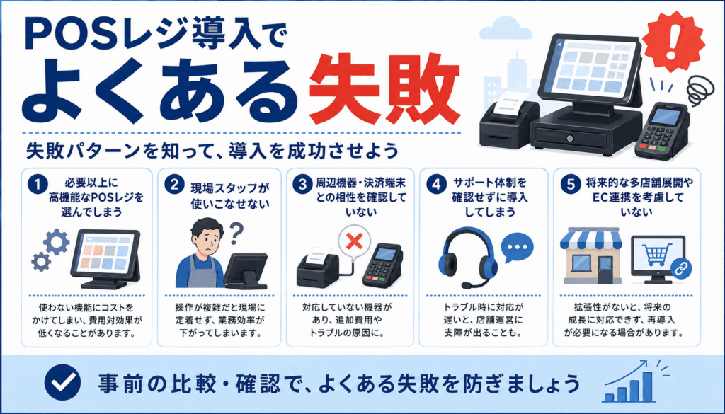 POSレジ導入でよくある失敗