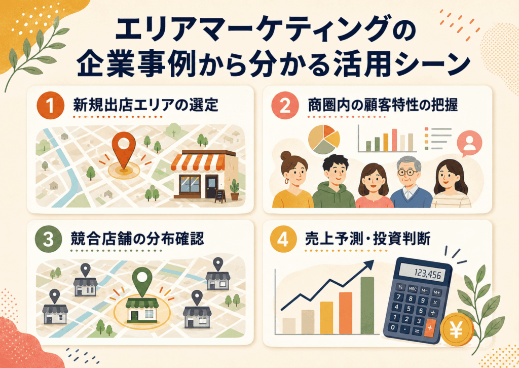 エリアマーケティングの企業事例から分かる活用シーン