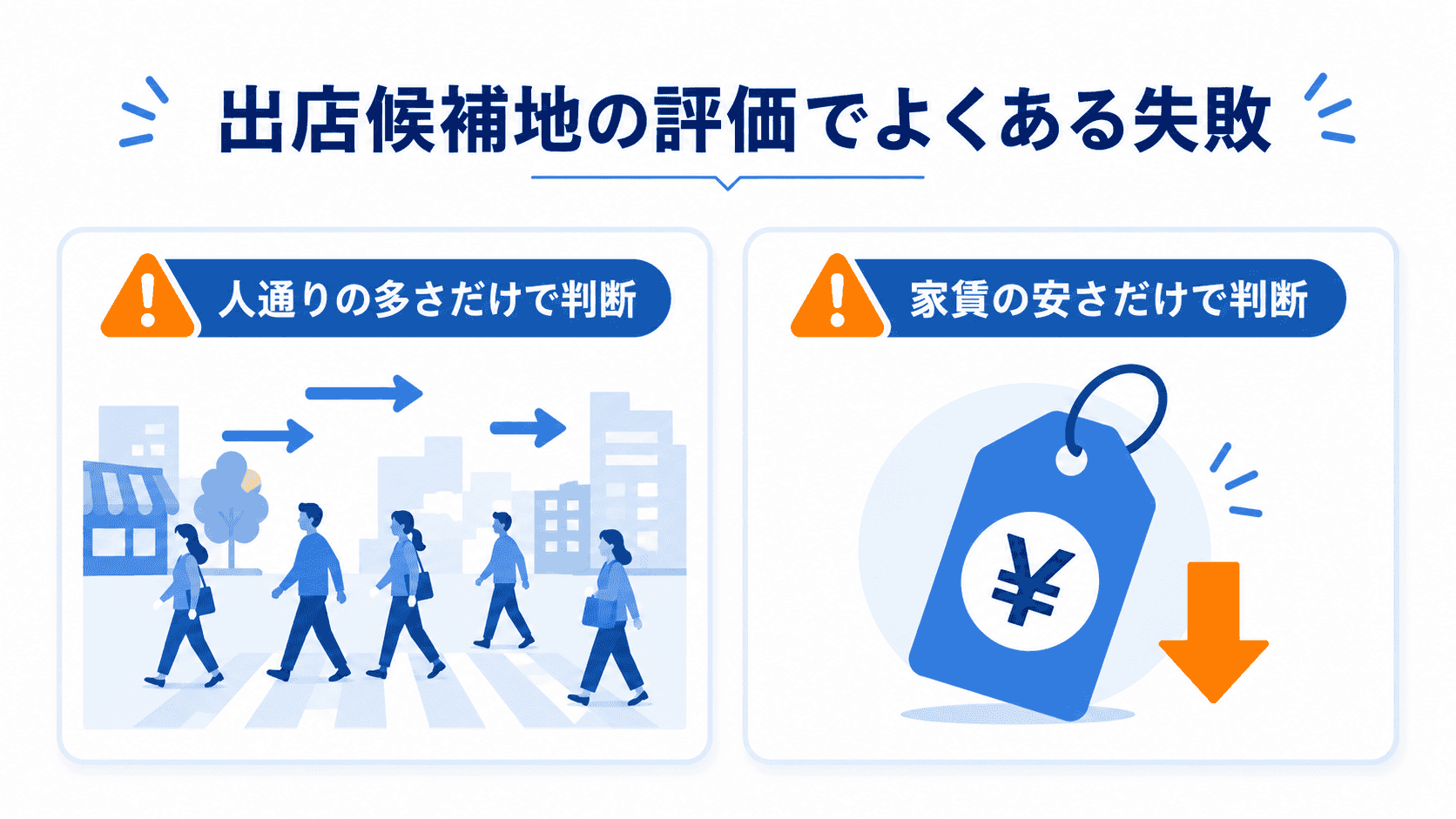 出店候補地の評価でよくある失敗