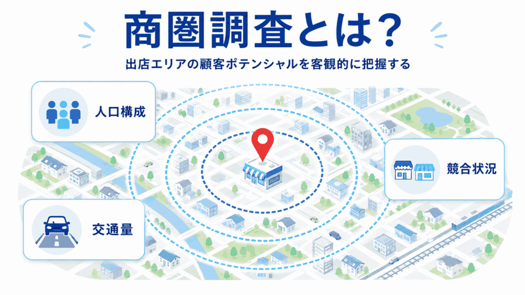 商圏調査とは？のイメージ