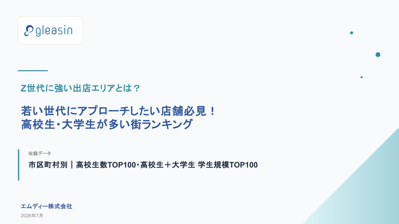若い世代にアプローチしたい店舗必見_高校生大学生が多い街ランキング